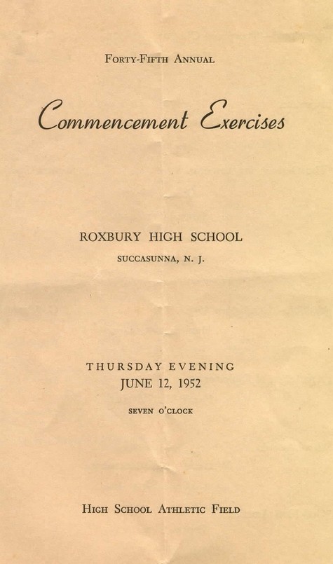1952 Roxbury HS Commencement