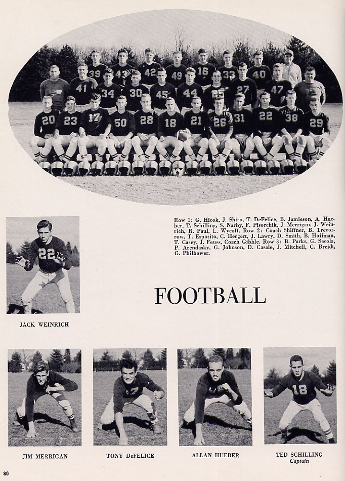 Roxbury Township NJ 1956 Football